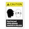 Signmission ANSI, Hard Hat & Glasses Required In This Area, 10in X 7in Rigid Plastic, 7" H, 10" W, Landscape OS-CS-P-710-L-19763 - alternate 1